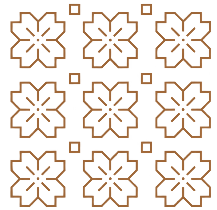 Sakura Hitomezashi Sashiko pattern